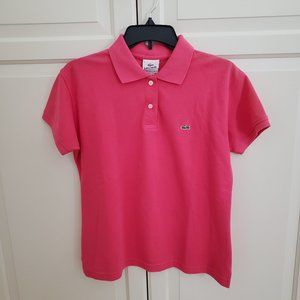 Lacoste Polo pink womens small-med